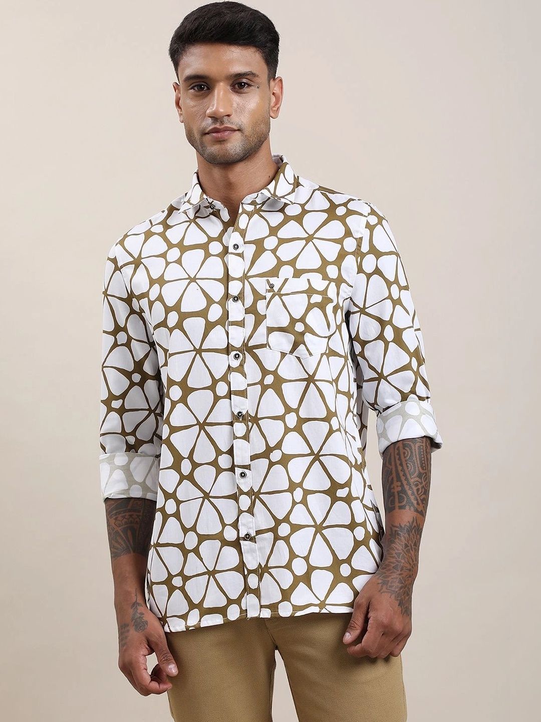 Turtle Men Relaxed Slim Fit Printed Casual Shirt-picture-41