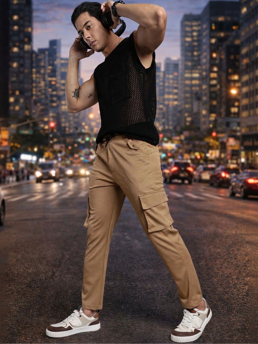SZN Men Smart Mid-Rise Jogger Trousers-picture-10