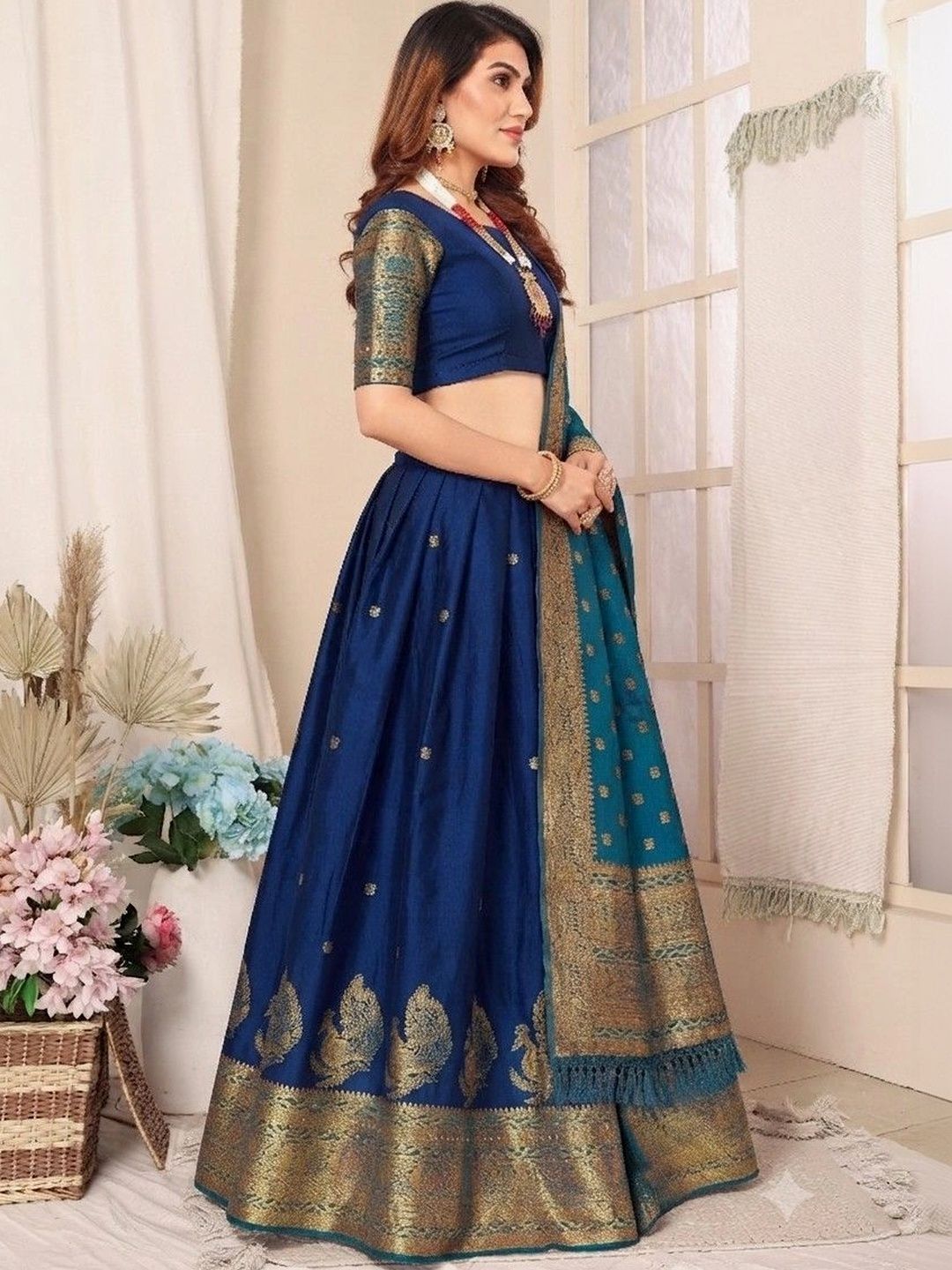 tathastufab Unstitched Lehenga & Blouse With Dupatta-picture-37