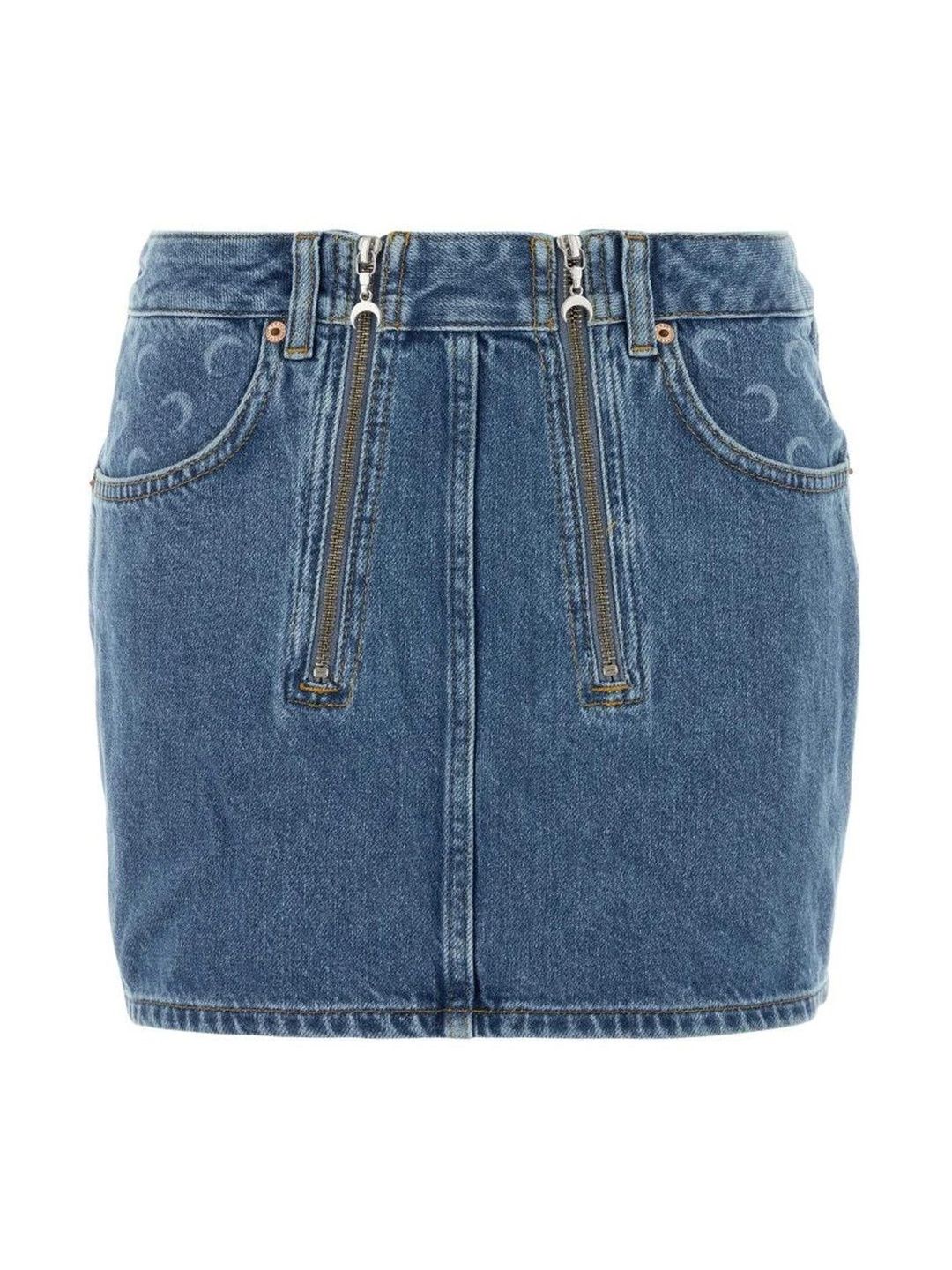 Marine Serre Women Cotton Mini Straight Skirt-picture-25