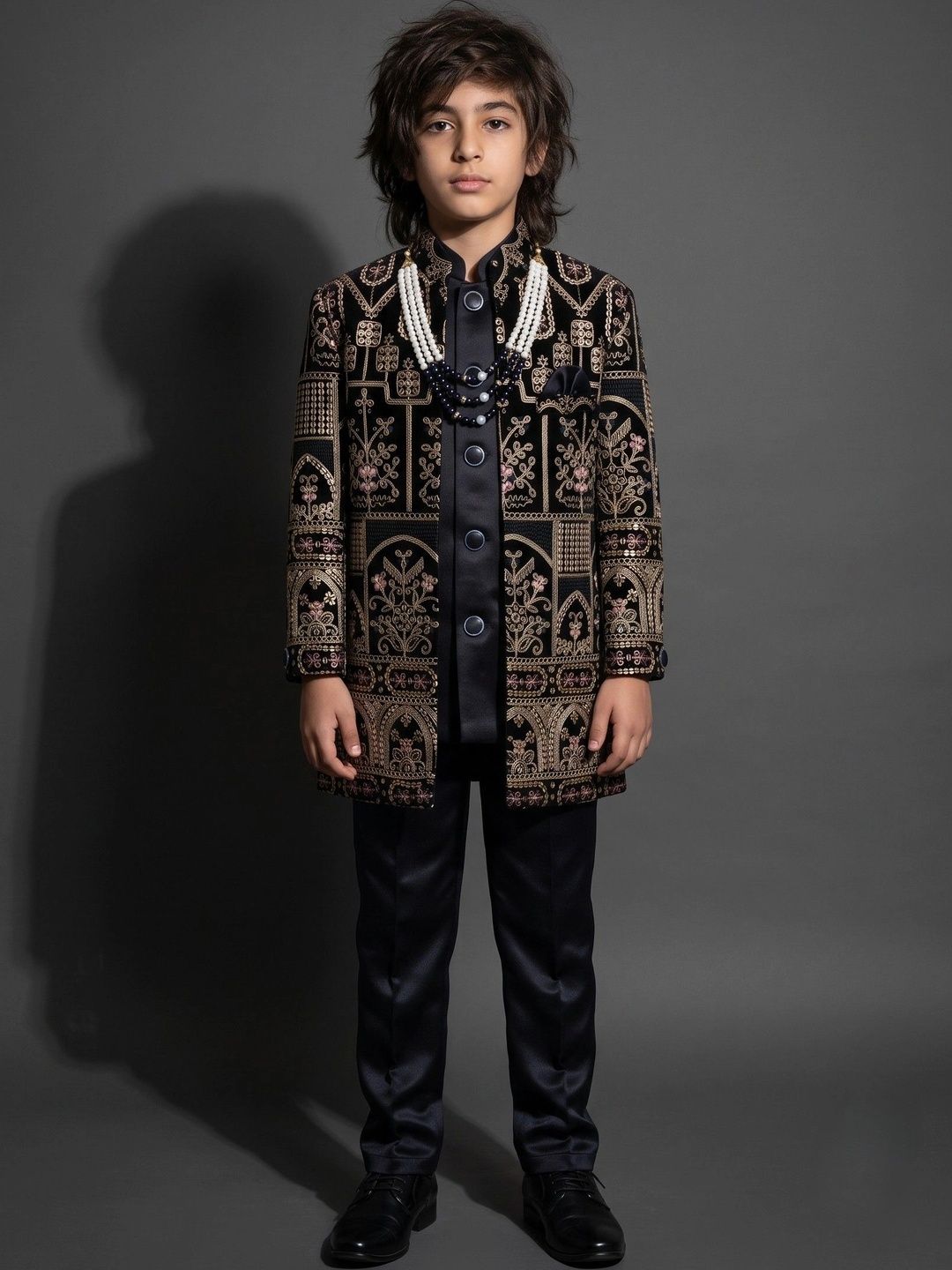 Rajkuwar Boys Embroidered Mandarin Collar Jodhpuri Suit-picture-41