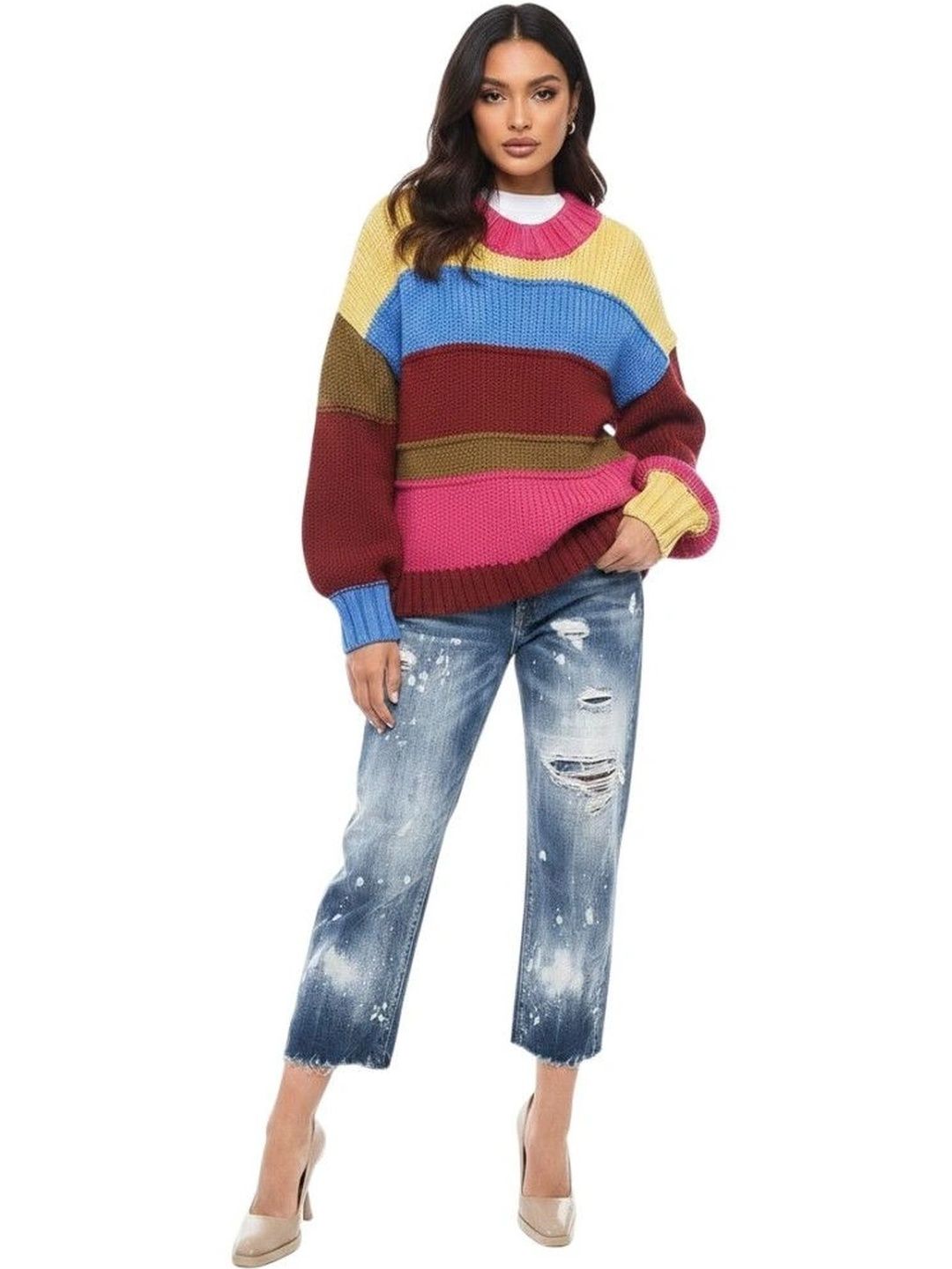 Dsquared2 Women Colourblocked Woollen Pullover-picture-32