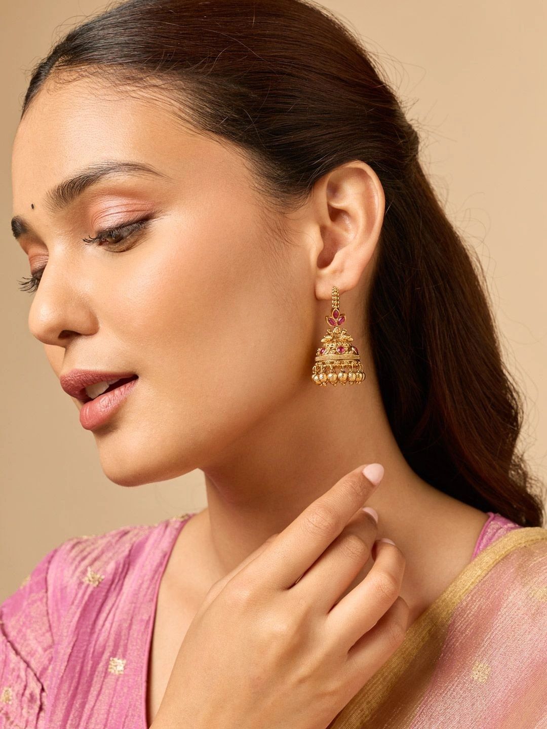 Kushal's Fashion Jewellery Dome Shaped Jhumkas Earrings-image-24