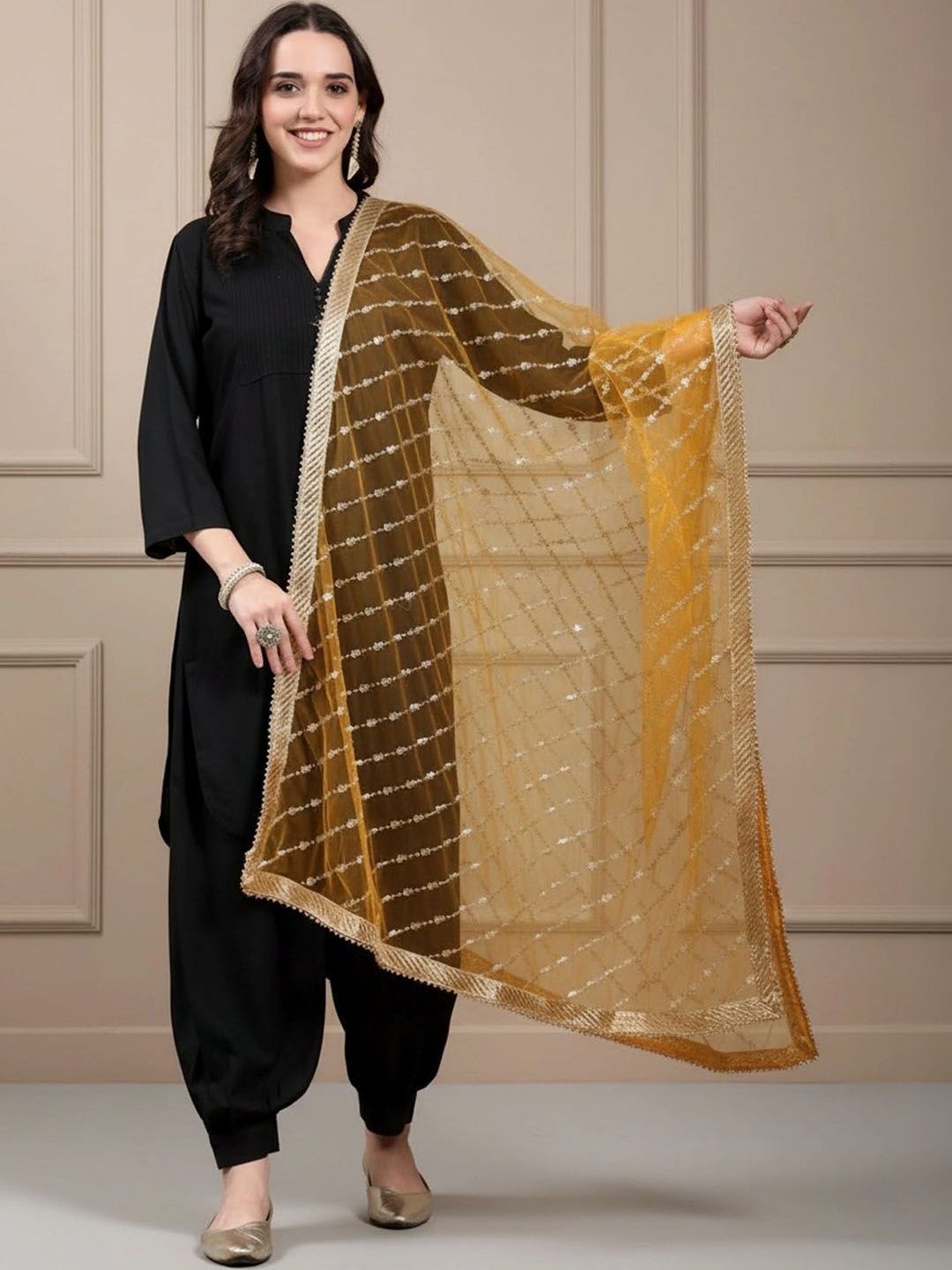 KALINI Dupatta with Sequinned-picture-13