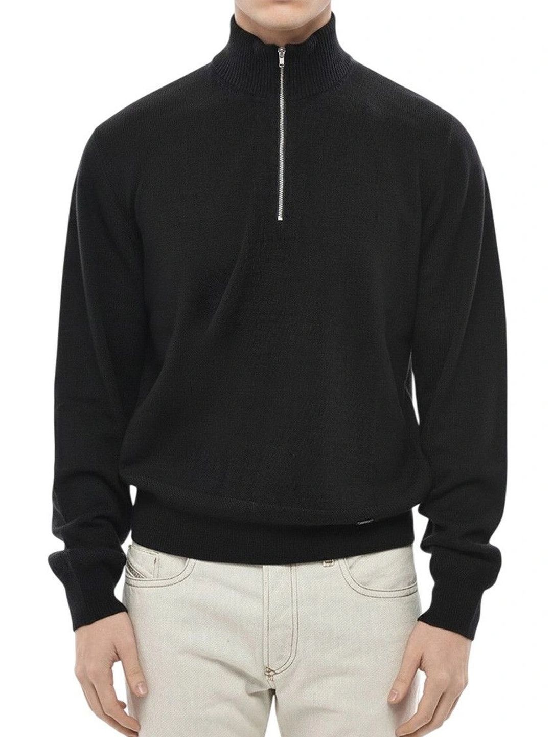 DIESEL Men Mock Collar Long Sleeves Woollen Pullover-picture-46