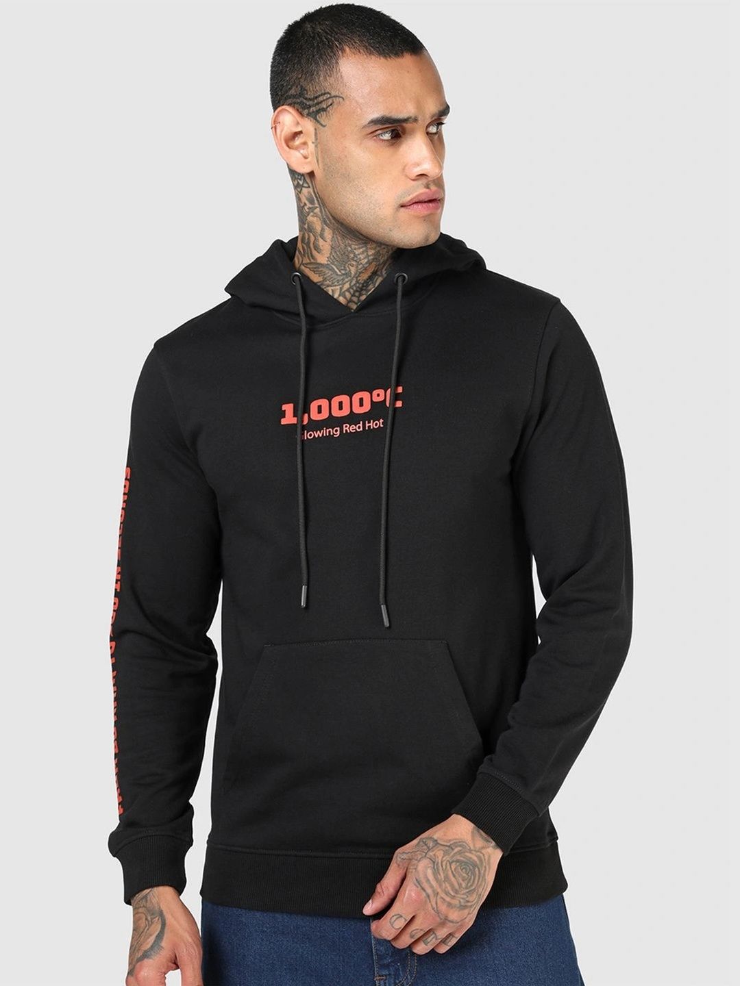 Bewakoof Men Printed Hooded Sweatshirt-picture-19
