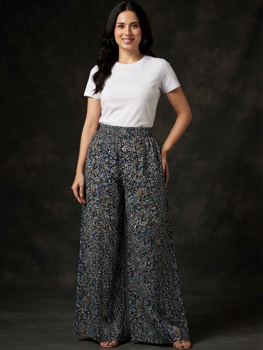 PRESHA Women Ethnic Motifs Printed Ethnic Palazzos-picture-50