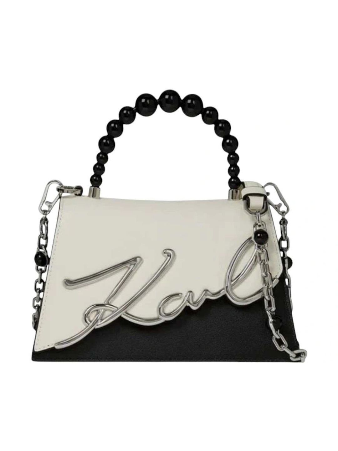 Karl Lagerfeld Colourblocked Leather Structured Handheld Bag-picture-12