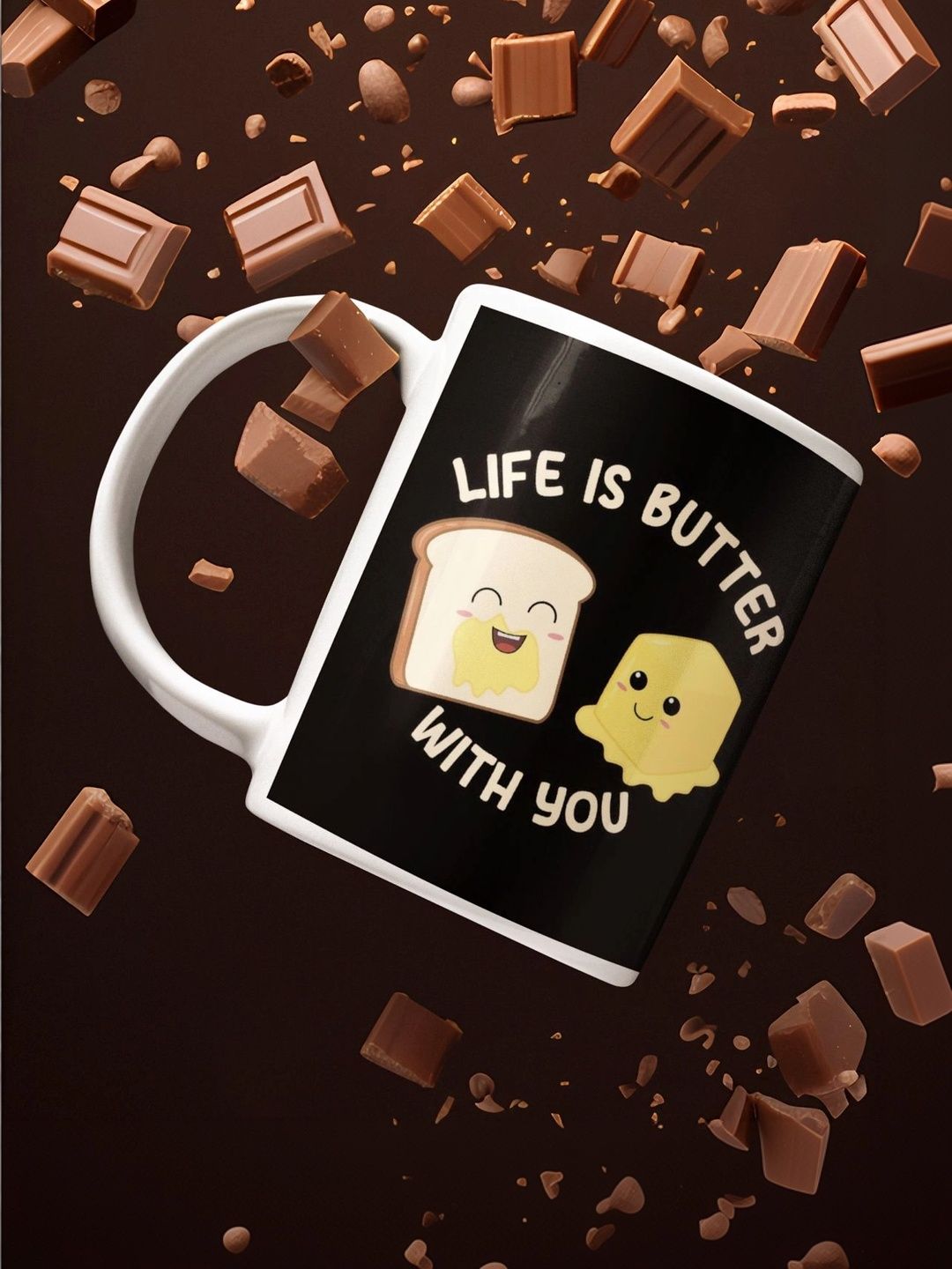 TAJNAN White Text or Slogans Printed Ceramic Glossy Mugs Set of Cups and Mugs-picture-20