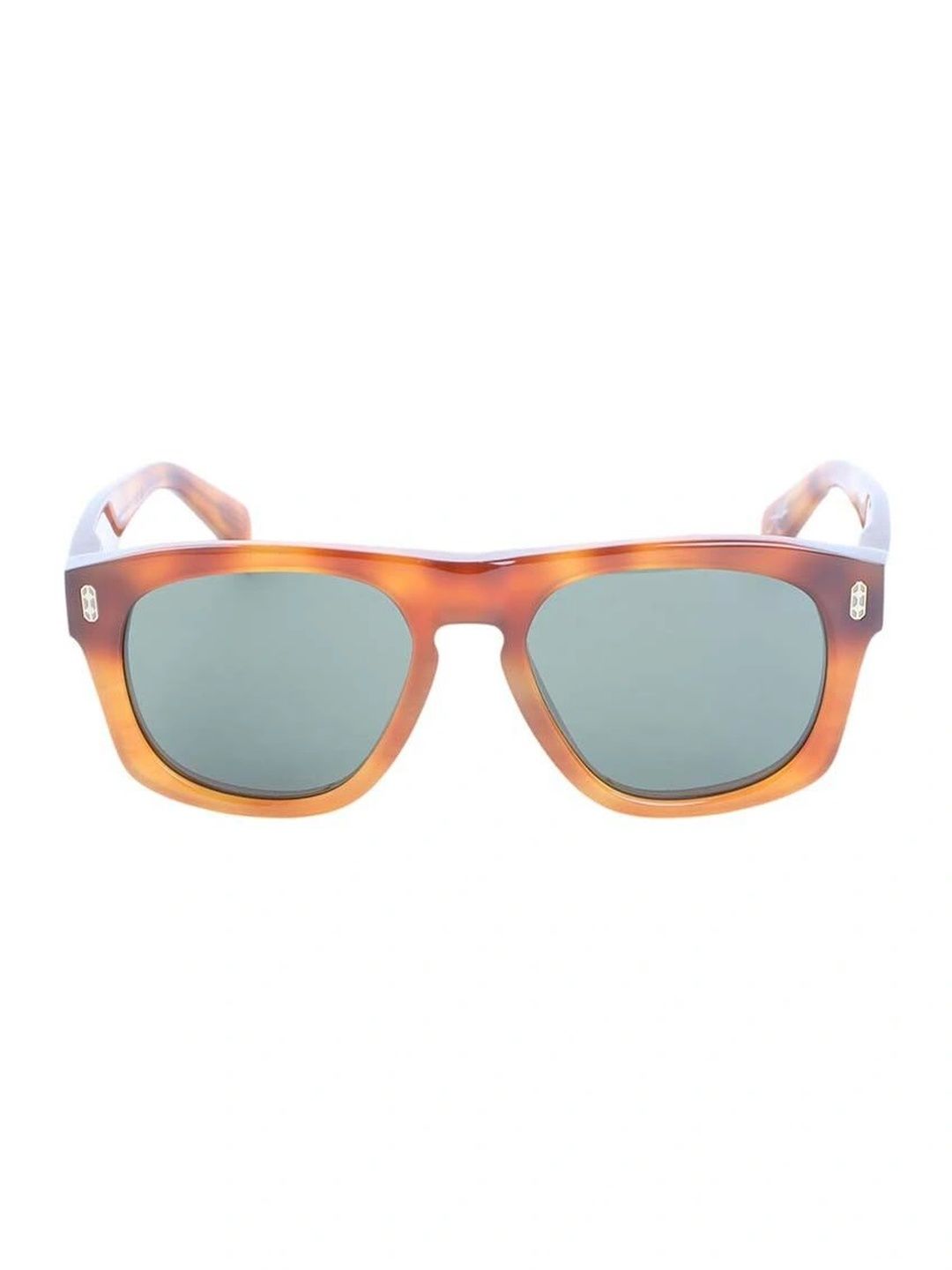 Brunello Cucinelli Unisex Green Lens & Brown Wayfarer Sunglasses with-image-43