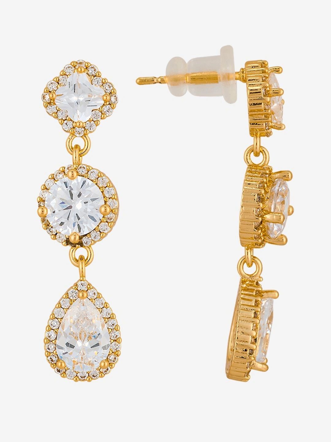 Kushal's Fashion Jewellery Geometric Drop Earrings-picture-25