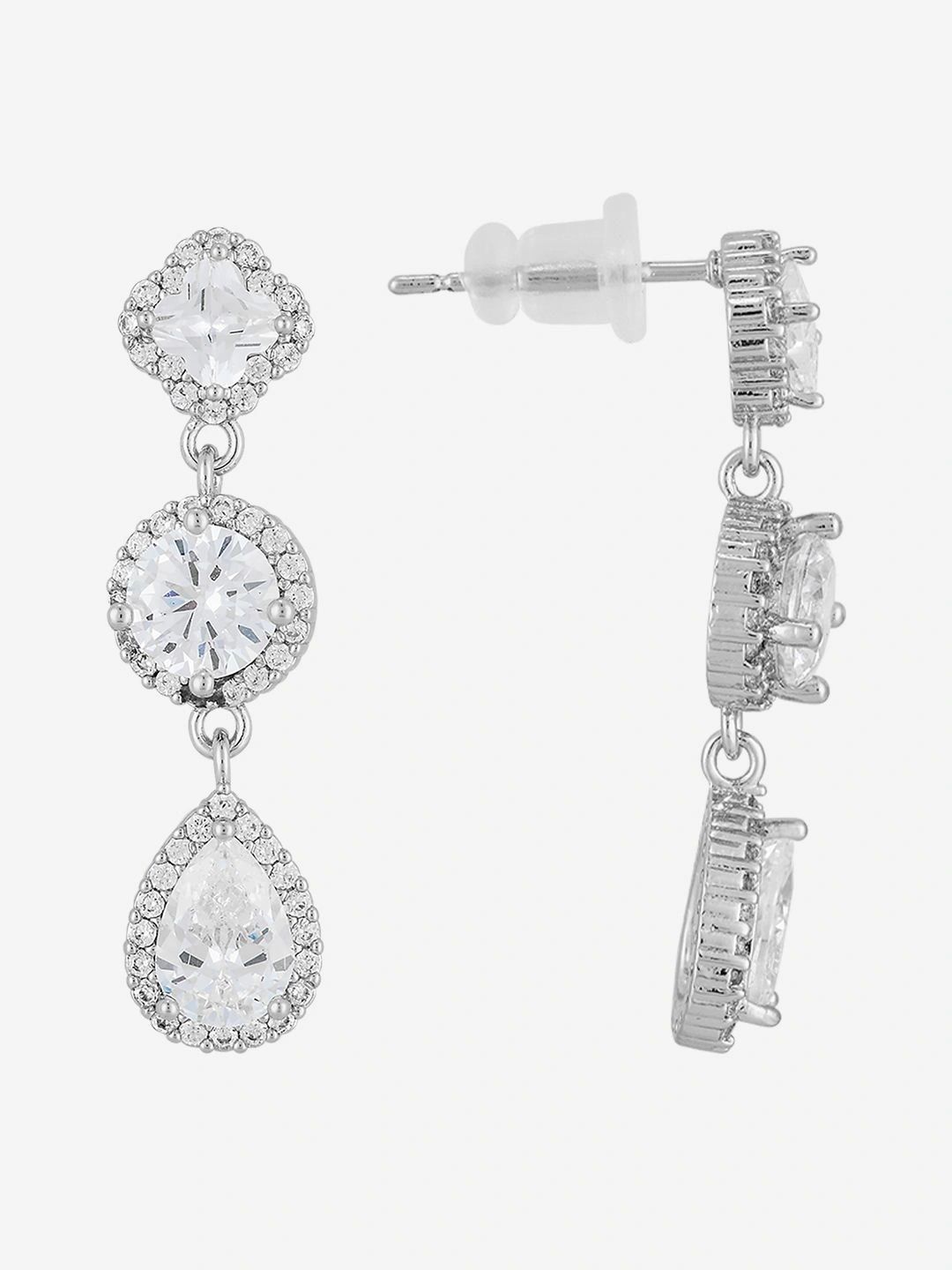 Kushal's Fashion Jewellery Teardrop Shaped Drop Earrings-picture-24