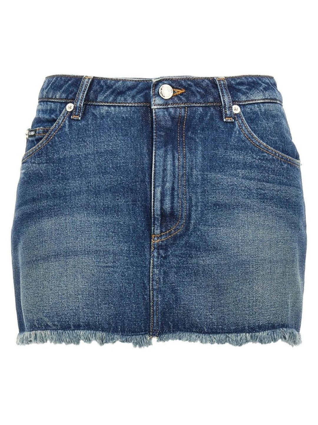 Dolce & Gabbana Blue Denim Mini Skirt-image-1