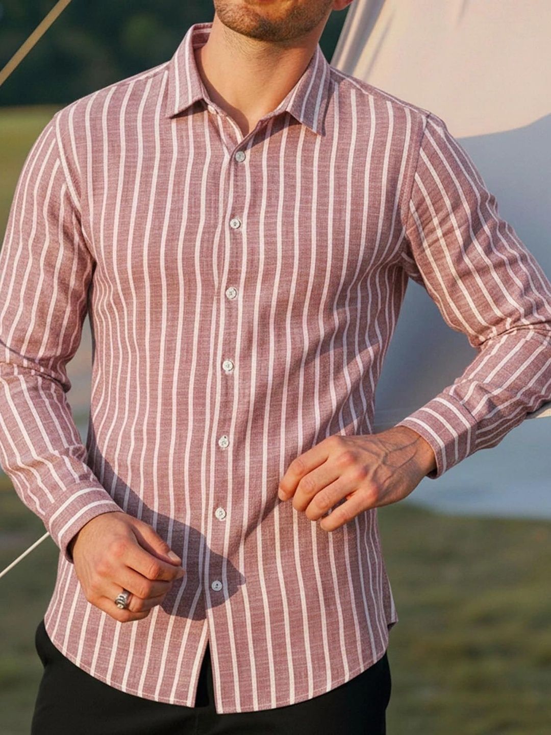 ZELINCO Men Standard Striped Casual Shirt-picture-29