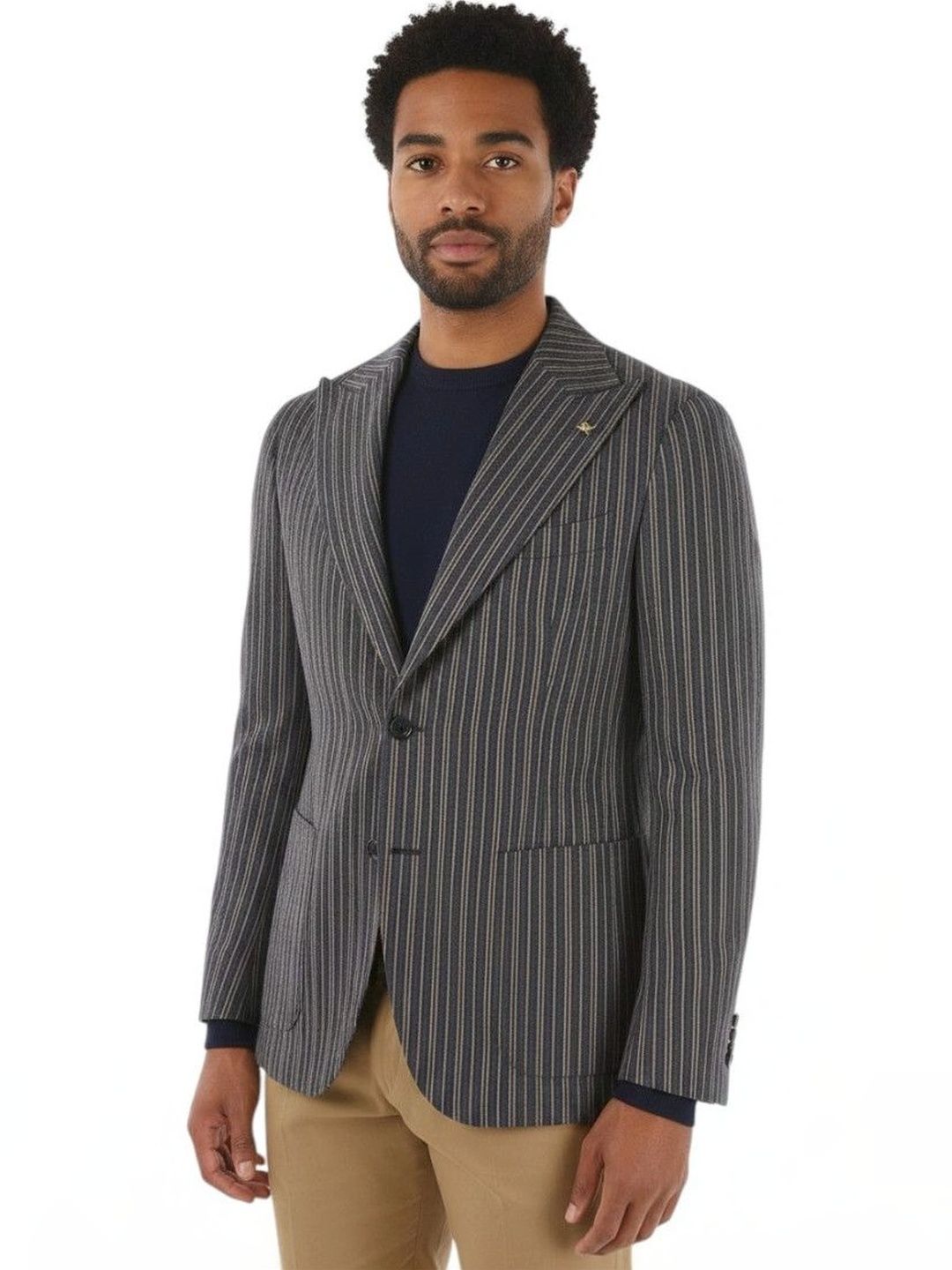 Corneliani Blue Peaked Lapel Blazer-picture-47