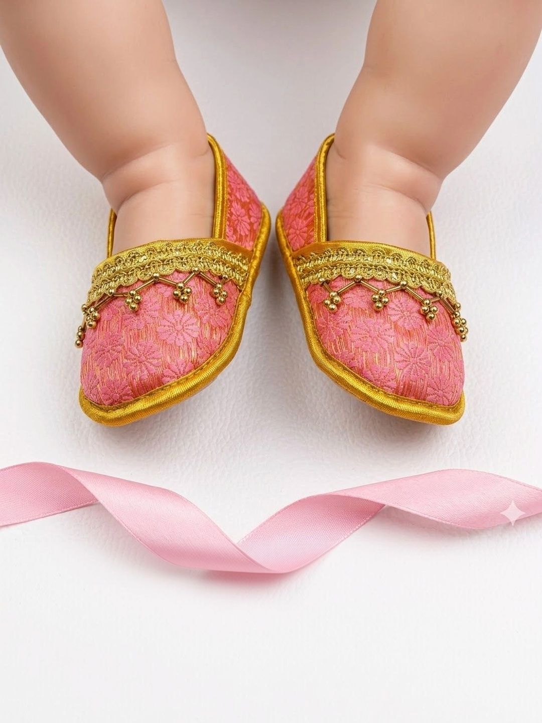 YK Unisex Kids Woven Design Mojaris-picture-12