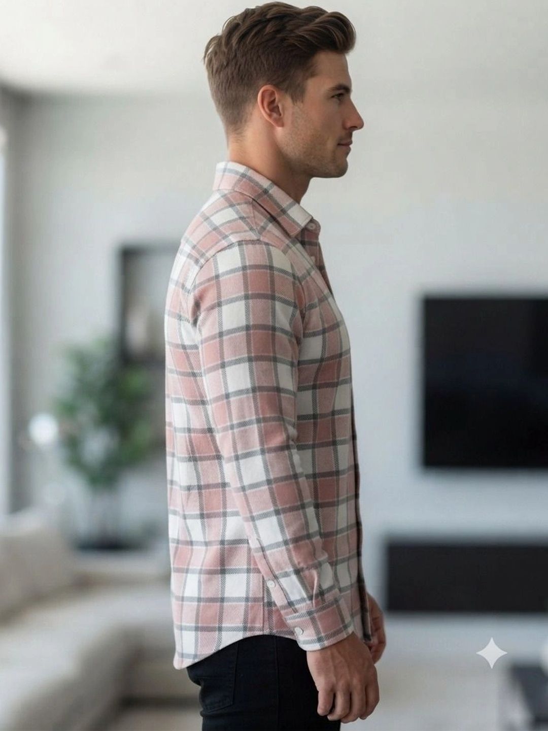 ROYALS ICEBERG Men Comfort Tailored Fit Tartan Checks Checked Casual Shirt-picture-54