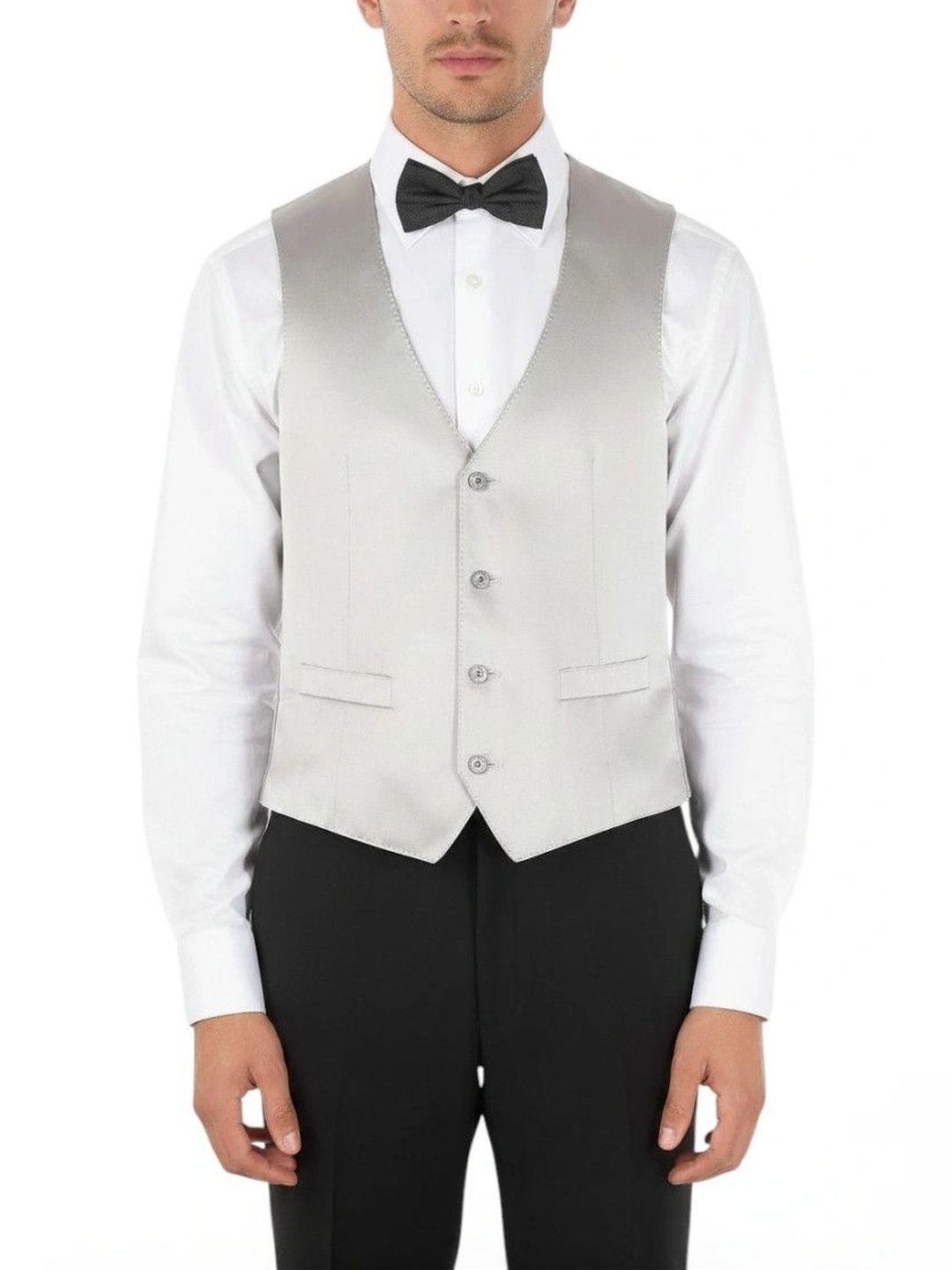 Corneliani Grey V Neck Waistcoat-picture-36