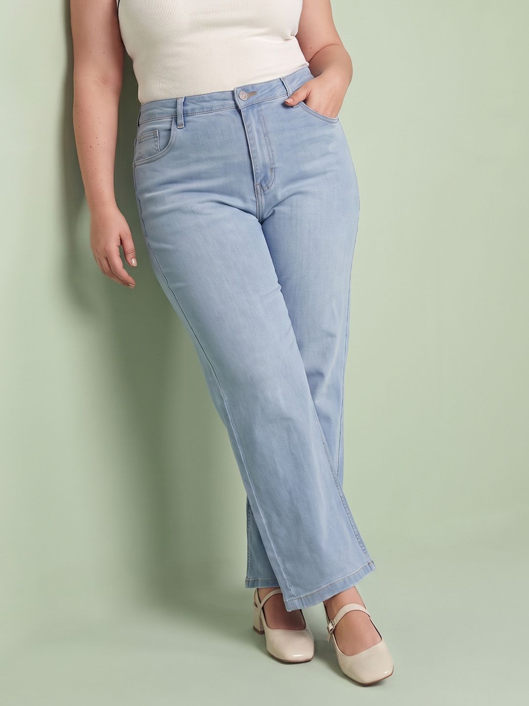 DressBerry Curve Plus Size Women Straight Fit Jeans-picture-48