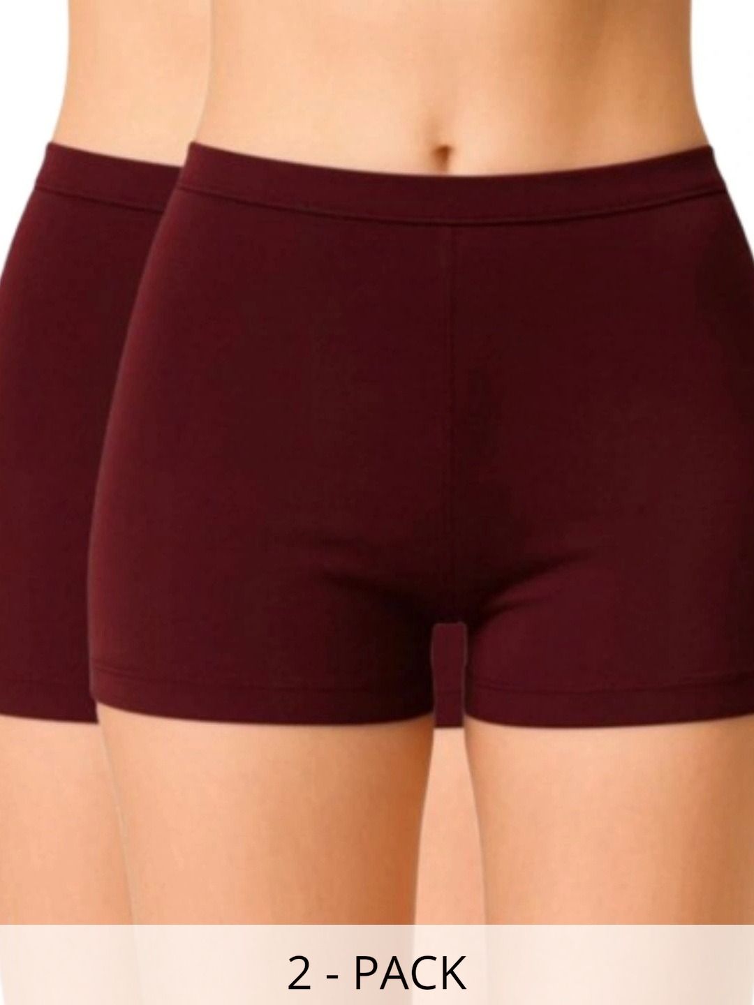RACHEYTA Women Pack of 2 Anti Microbial Seamless Cotton Blend Boy Shorts-picture-36