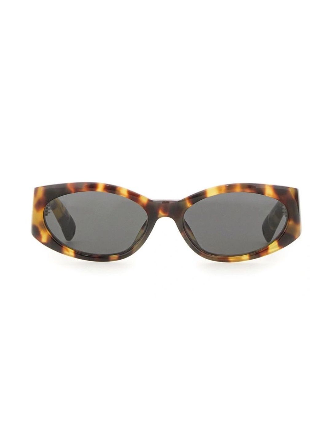 Linda Farrow Women Grey Lens & Brown Oval Sunglasses with-image-19