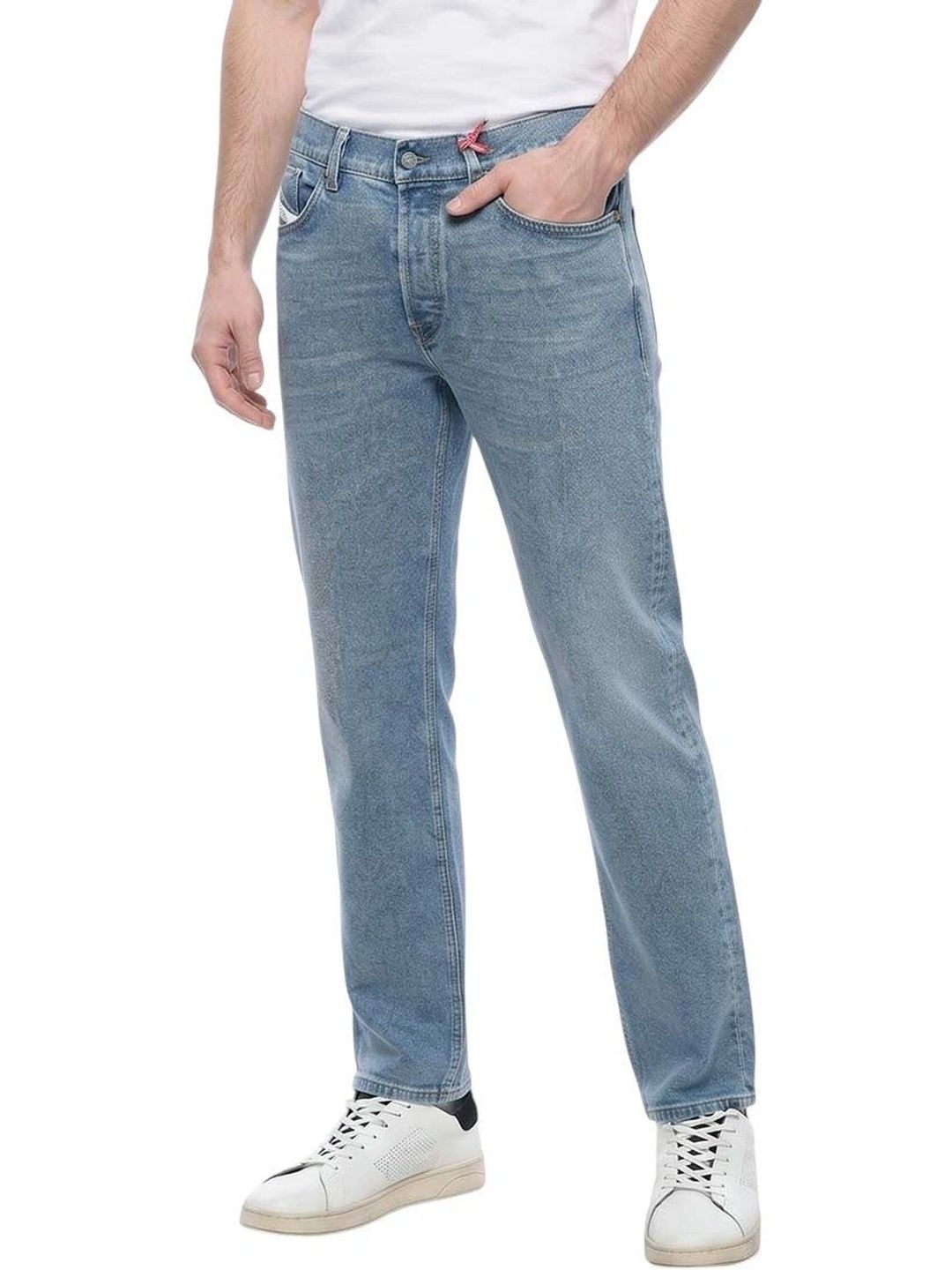 DIESEL Men Regular Fit Mid-Rise Jeans-picture-47
