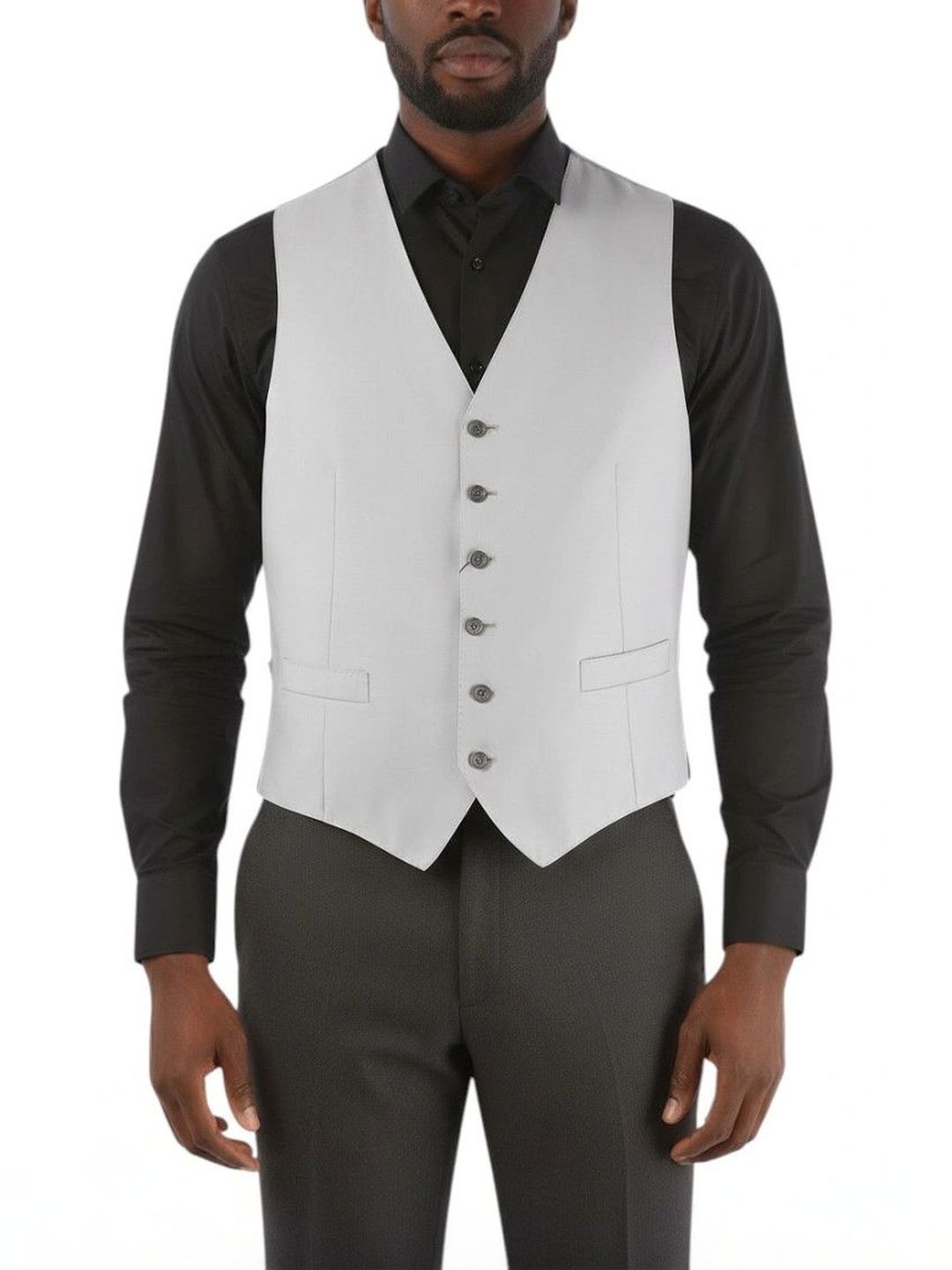 Corneliani Grey V Neck Waistcoat-picture-30