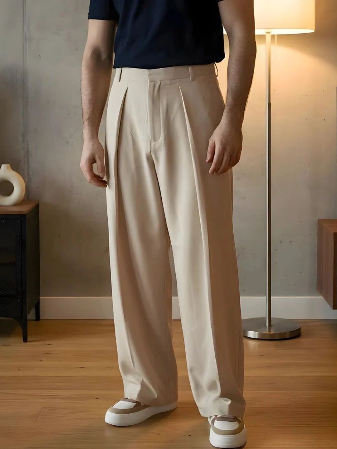 D'AVARRIO Men Relaxed Easy Wash Trousers-picture-16