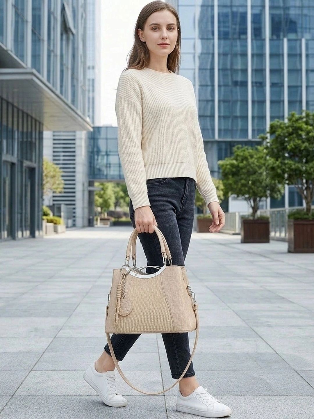 CORSICA Textured PU Structured Handheld Bag with Tasselled-picture-26