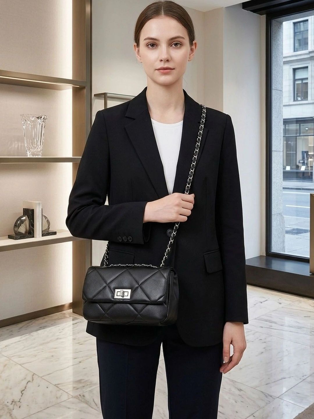 CORSICA PU Shoulder Bag with Quilted-image-48