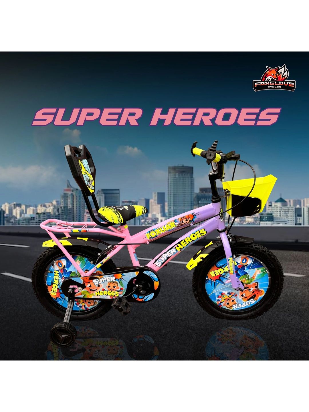 FOXGLOVE SUPERHEROES Patterned Glossy Bicycle - 20 Inch-picture-19