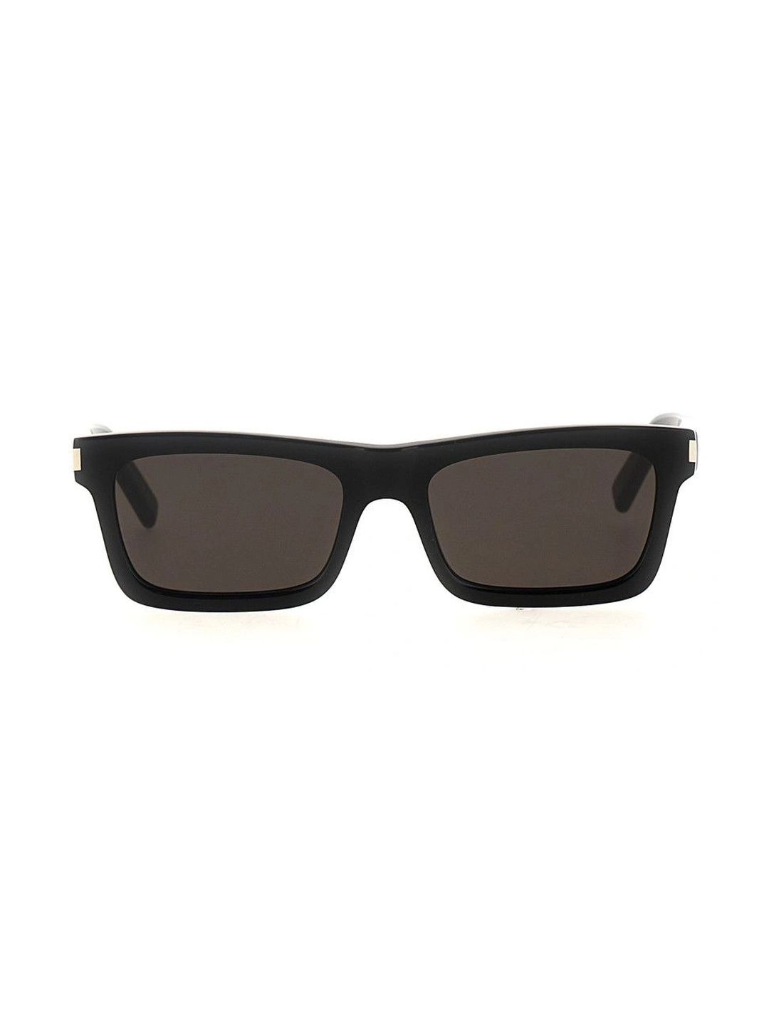 Saint Laurent Men Grey Lens & Black Rectangle Sunglasses with-image-29