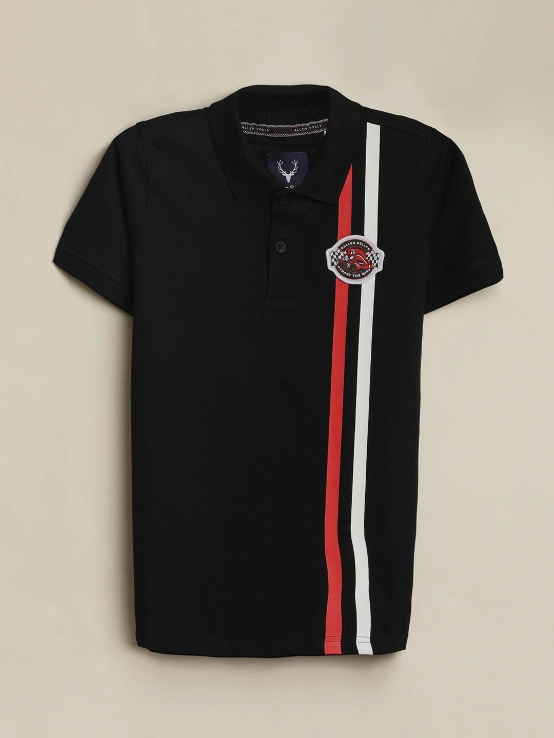 Allen Solly Junior Boys Striped Polo Collar T-shirt-picture-38