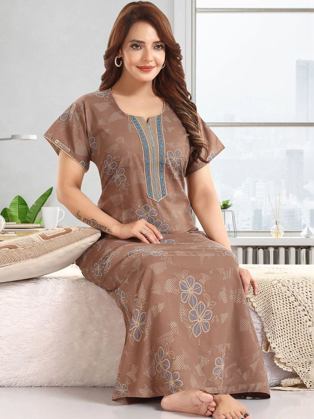 TRUNDZ Printed Maxi Nightdress-picture-12