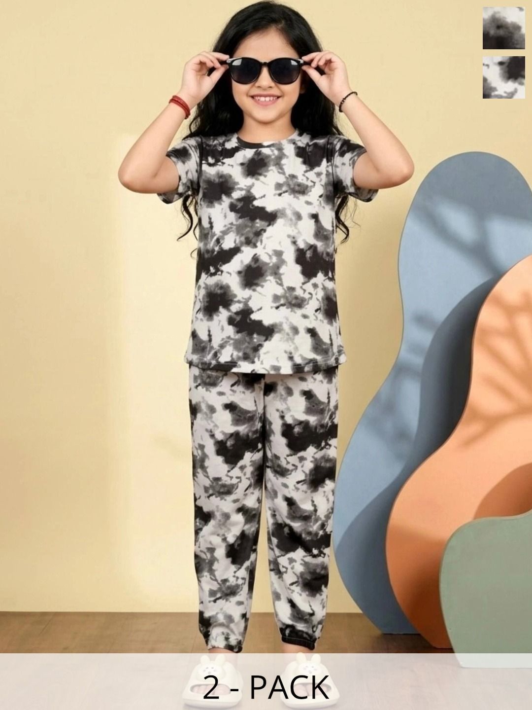 BAESD Girls Printed Short Sleeves Nightdress-image-22