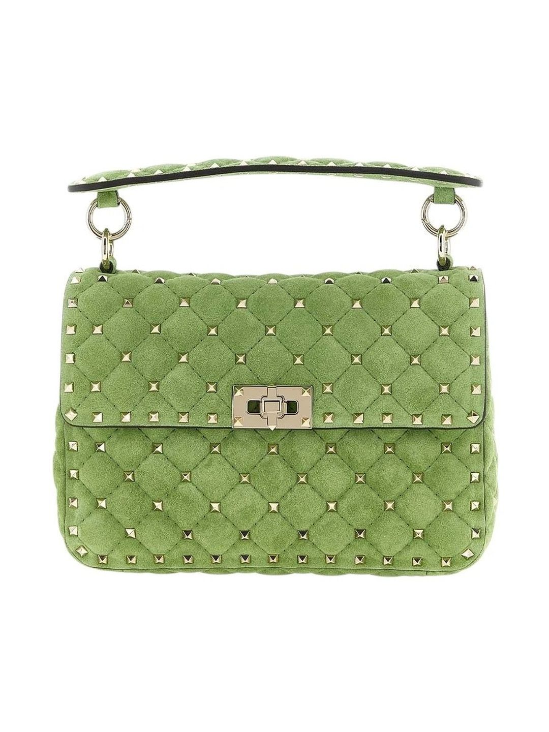 Valentino Garavani Textured Suede Structured Handheld Bag with Quilted-picture-15