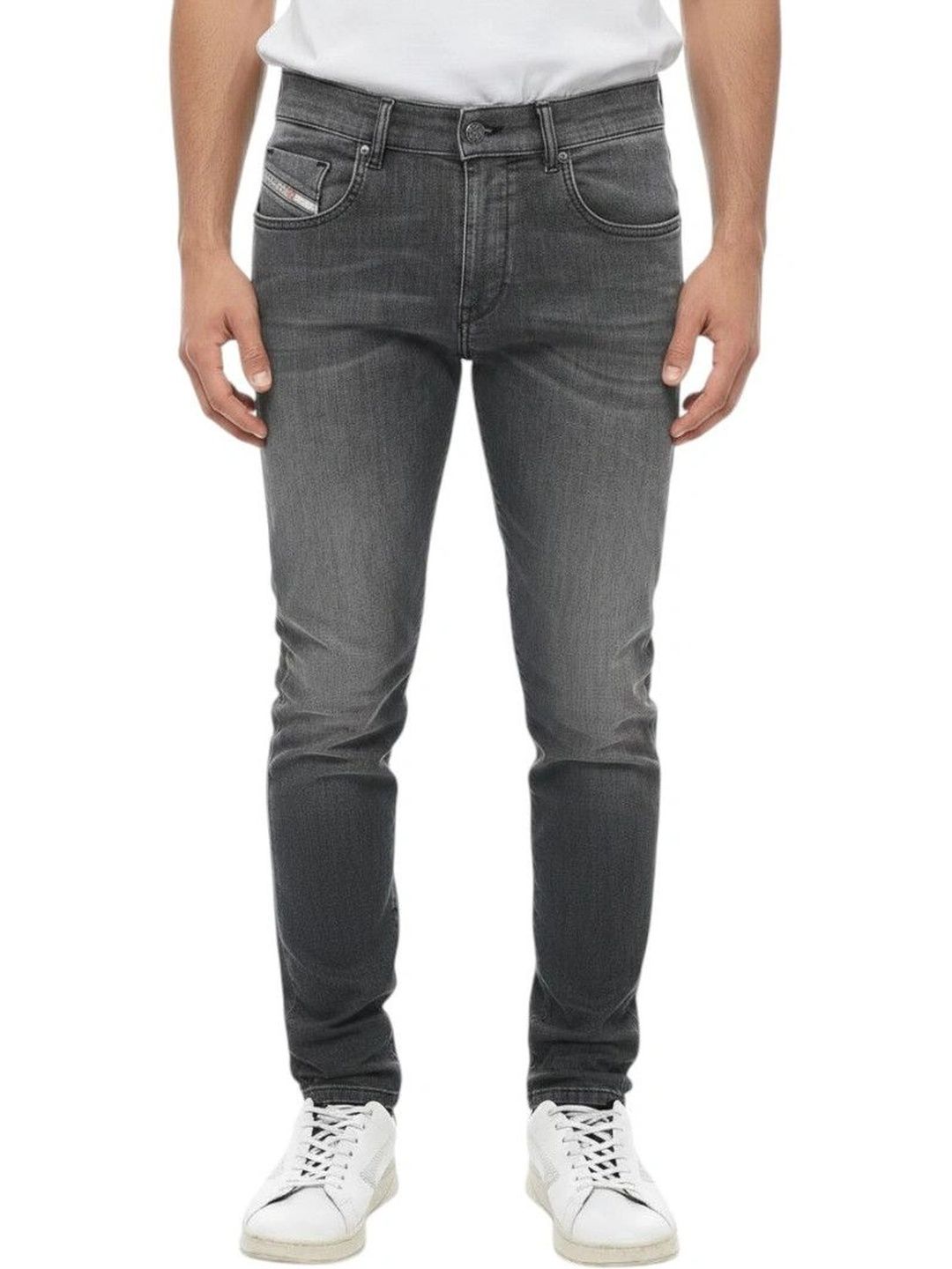 DIESEL Men Skinny Fit Mid-Rise Low Distress Jeans-picture-39