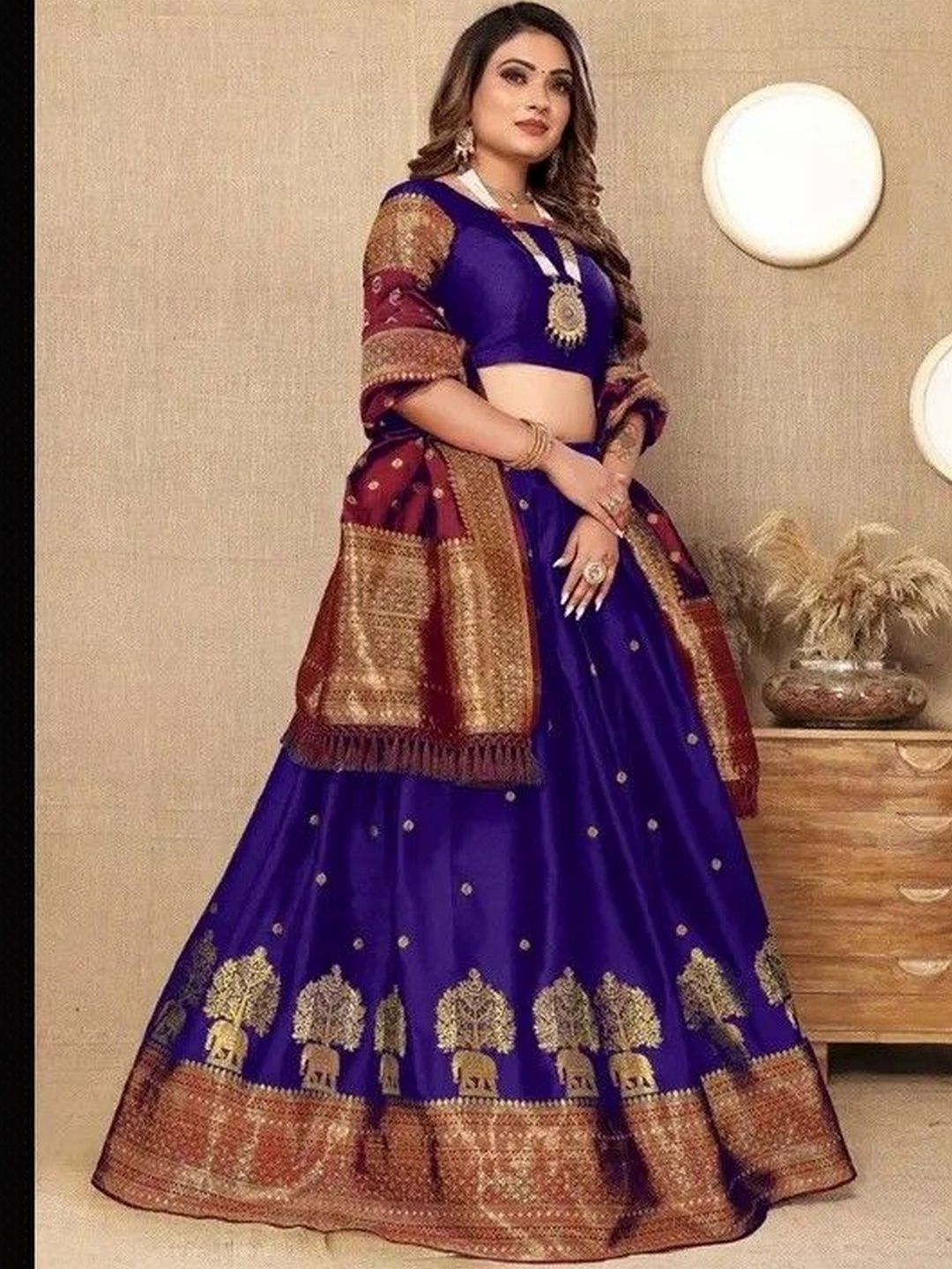 Kinjhit Fashion Unstitched Lehenga & Blouse With Dupatta-picture-21