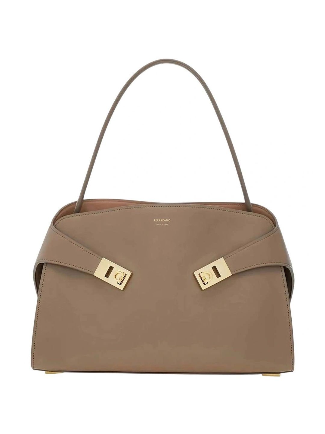 Ferragamo Leather Structured Handheld Bag-image-28