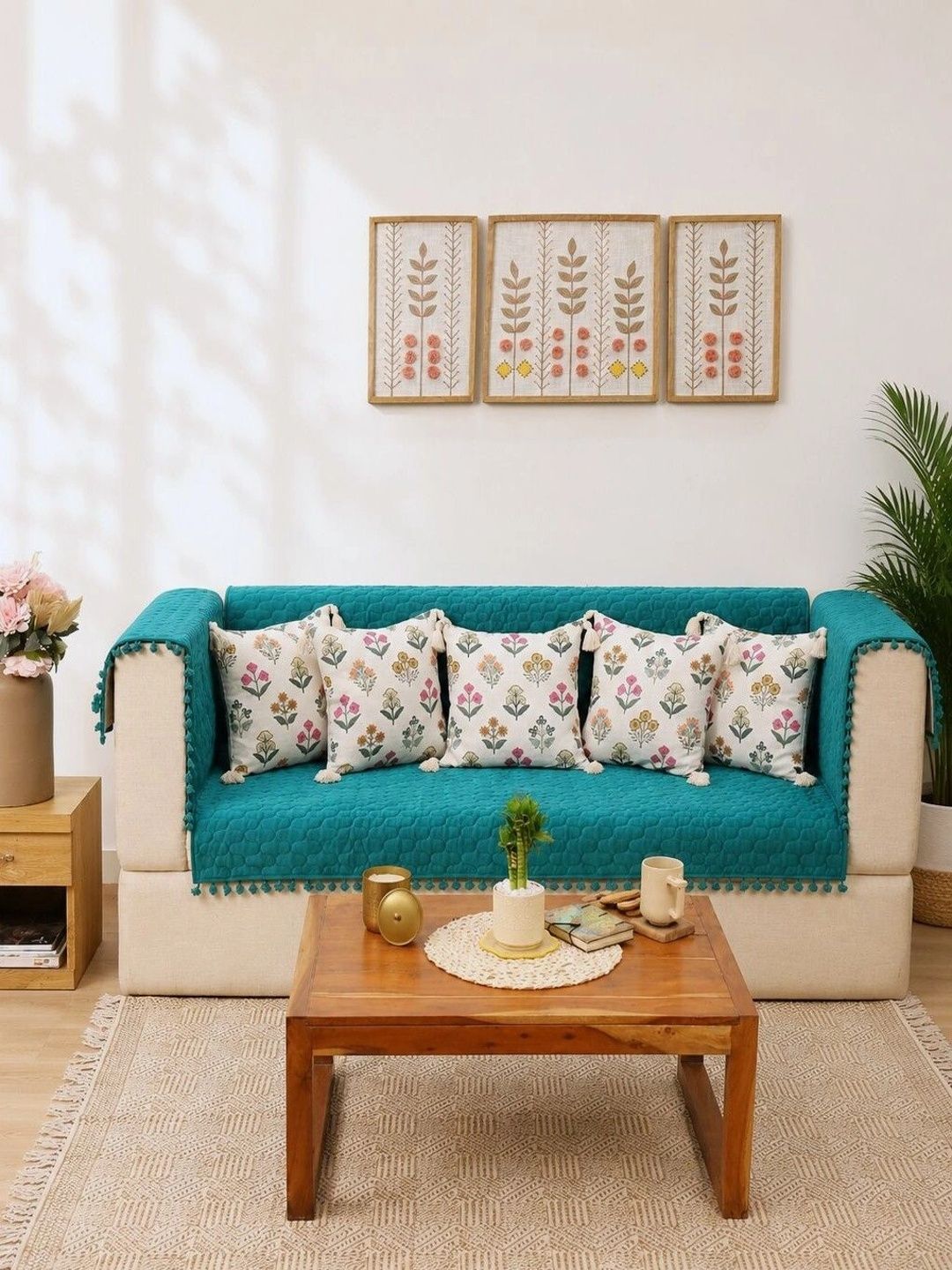 eyda Green Sofa Cover With Arms-picture-38