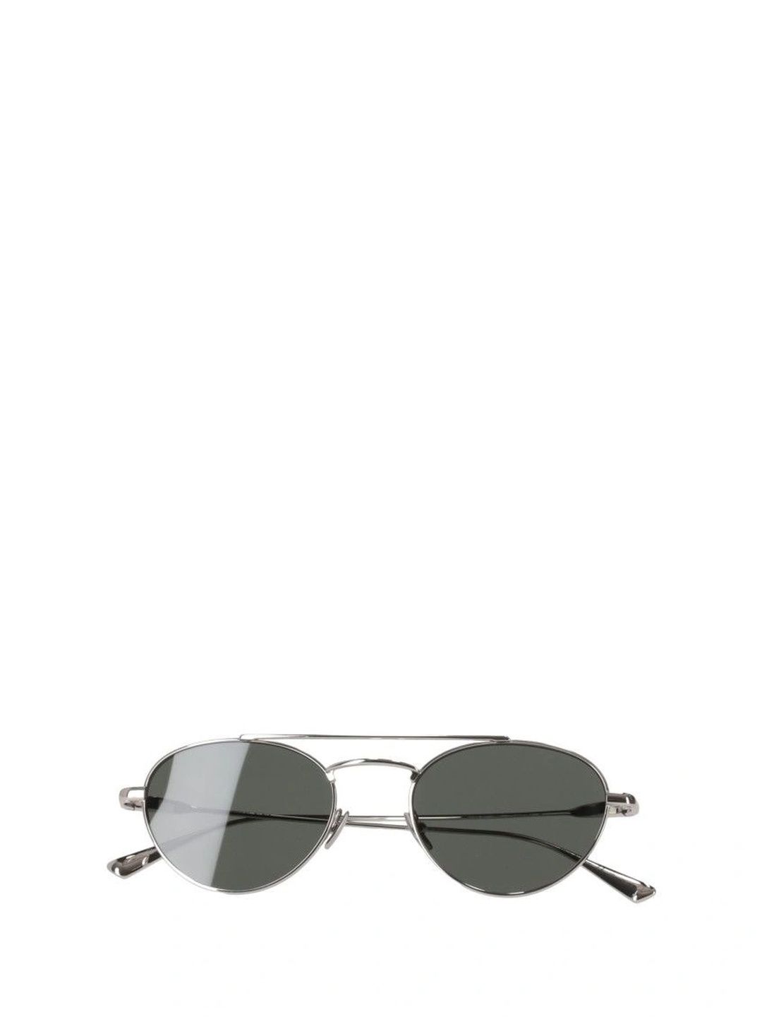 Saint Laurent Women Grey Lens & Silver-Toned Oval Sunglasses with-picture-30