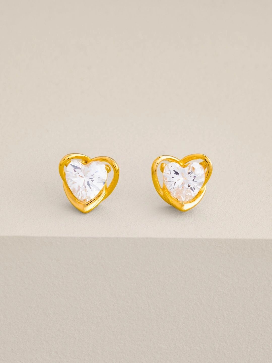 Kushal's Fashion Jewellery Heart Shaped Studs Earrings-picture-38