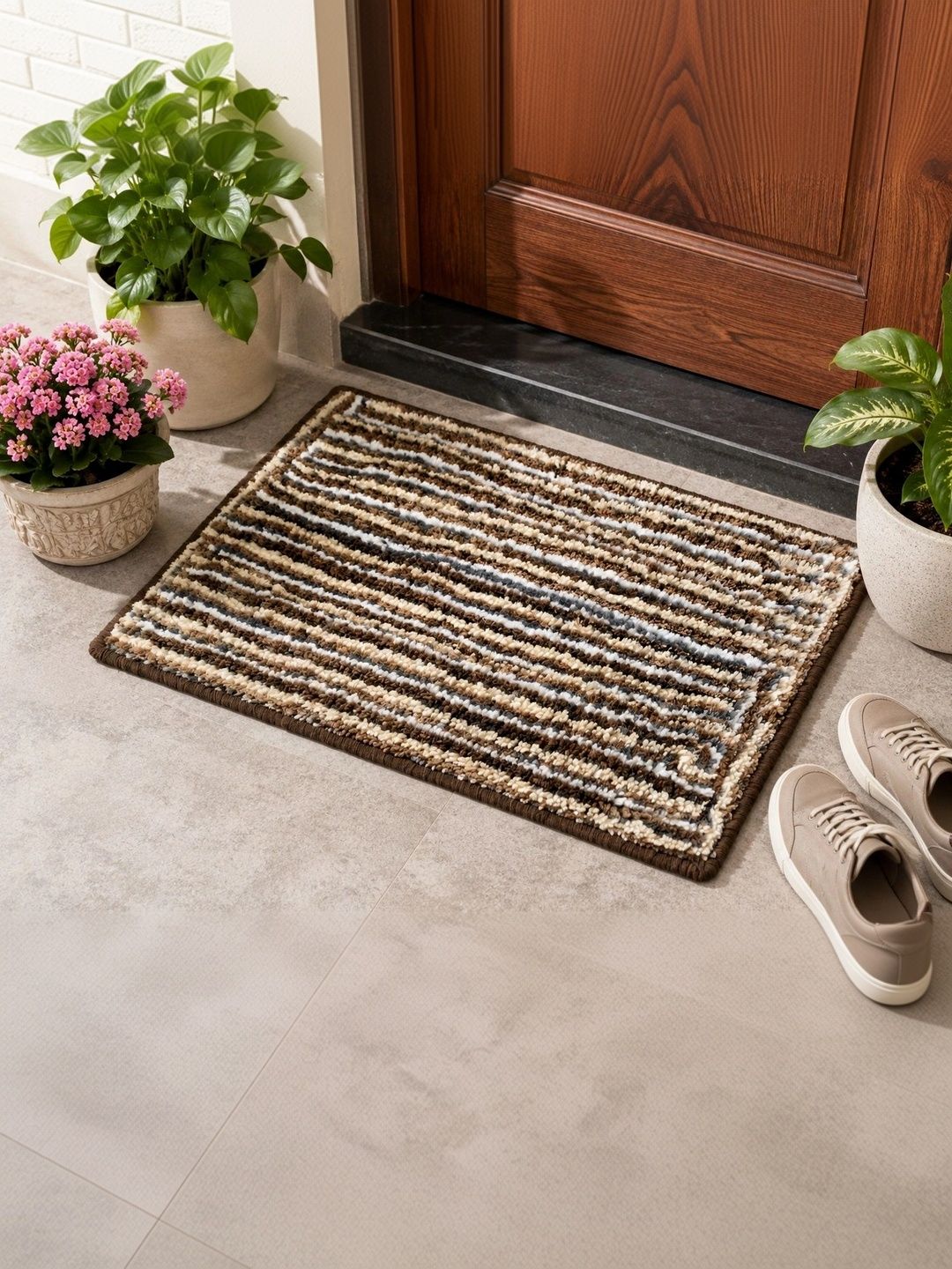 AaHo Decor Brown Striped High Absorbent Doormats-picture-16