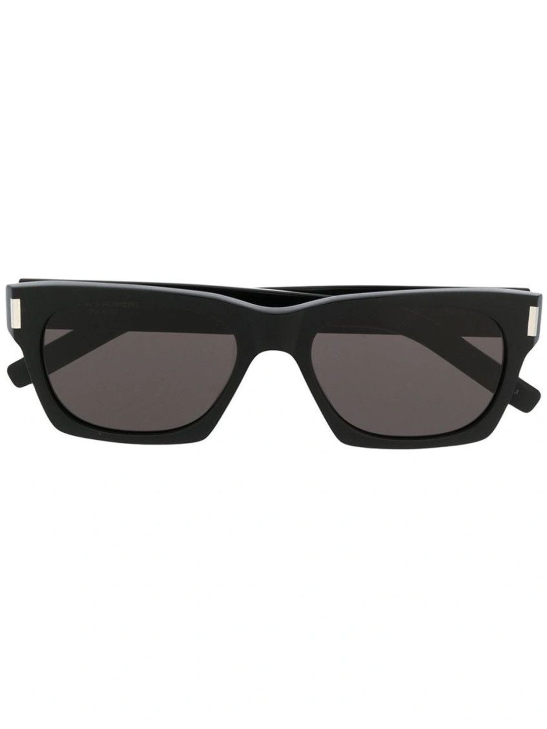 Saint Laurent Men Grey Lens & Black Rectangle Sunglasses with-image-24