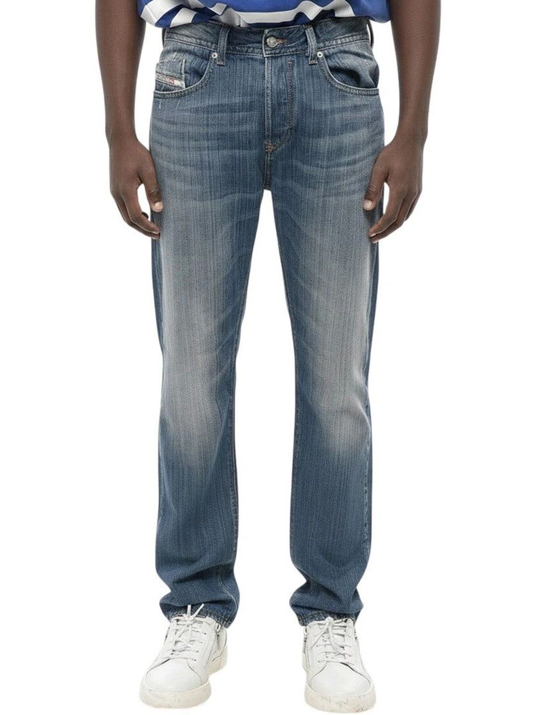 DIESEL Men Tapered Fit Mid-Rise Low Distress Jeans-picture-14