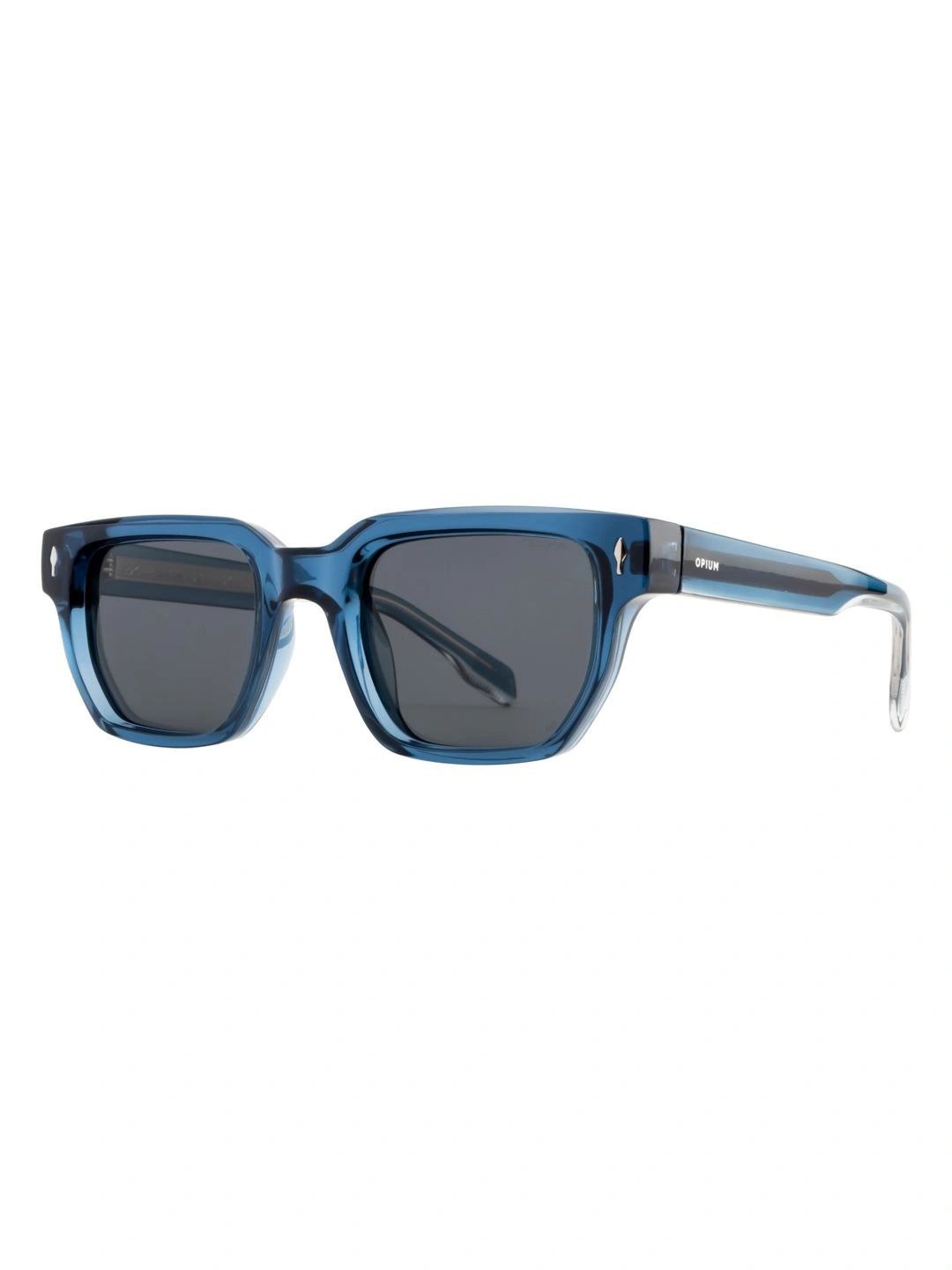 OPIUM Men Black Lens & Blue Rectangle Sunglasses with-image-12