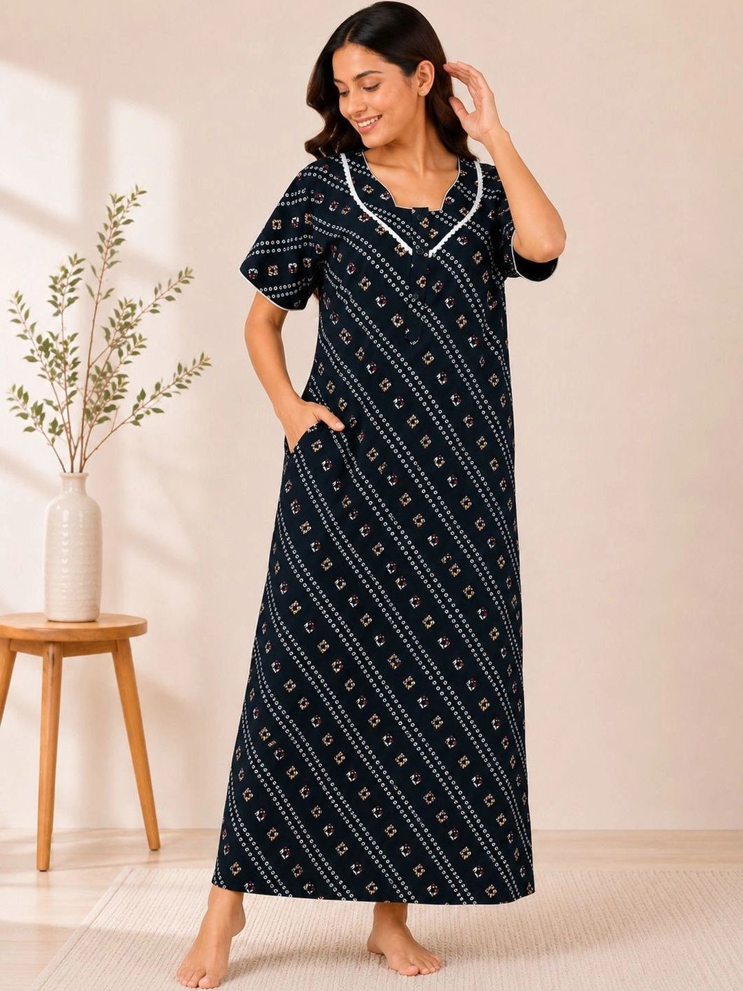 Sukhraa Printed Maxi Nightdress-picture-58
