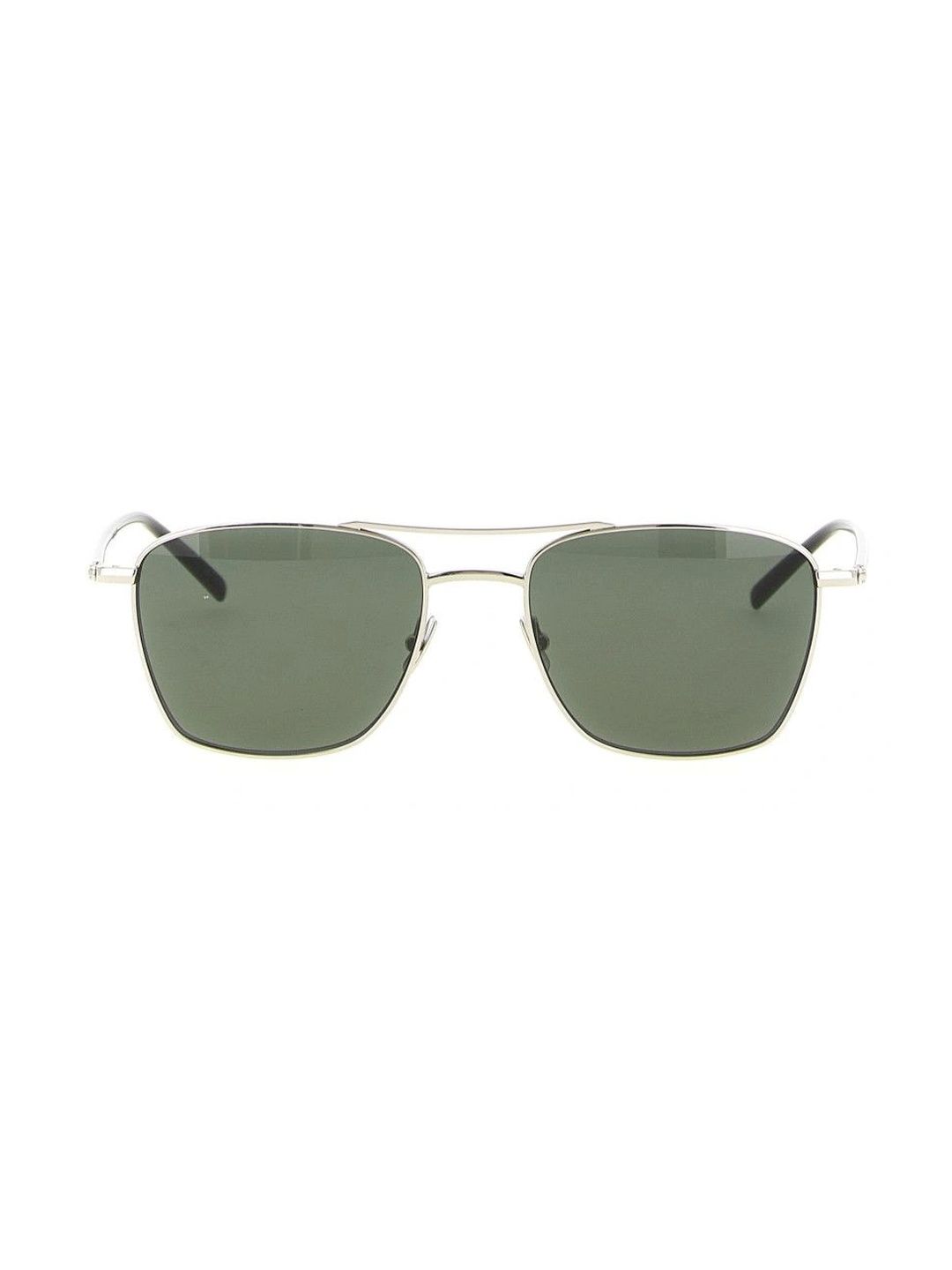 Saint Laurent Men Green Lens & Silver-Toned Aviator Sunglasses with-image-40
