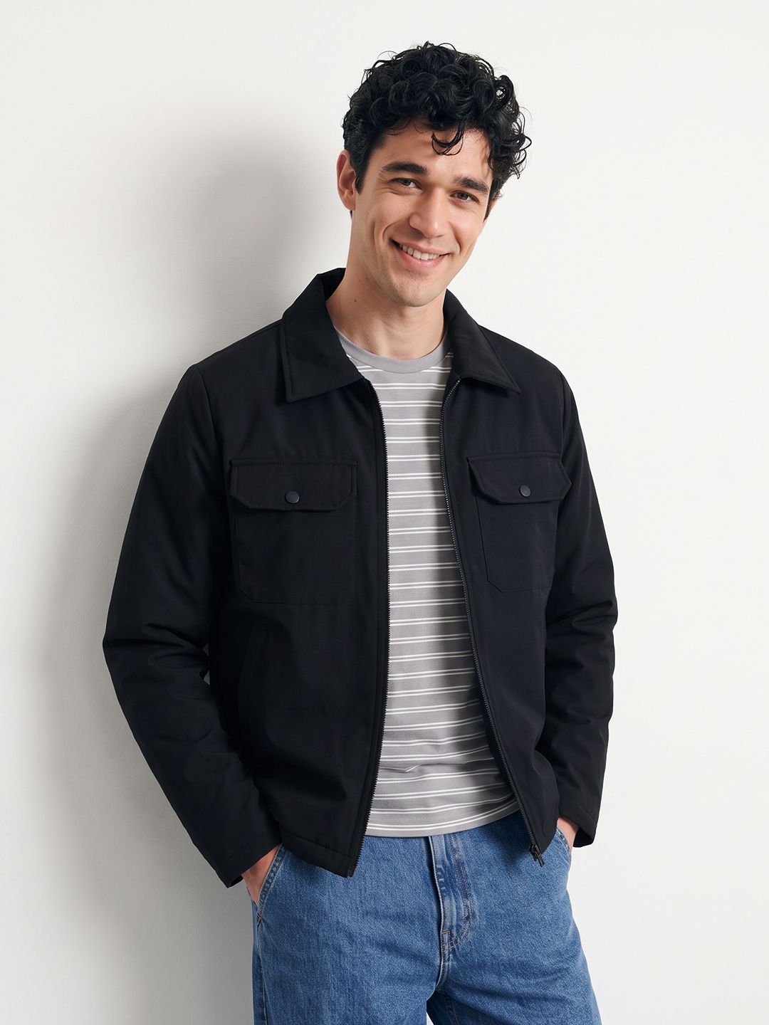 Mast & Harbour Spread Collar Tailored Jacket-picture-36