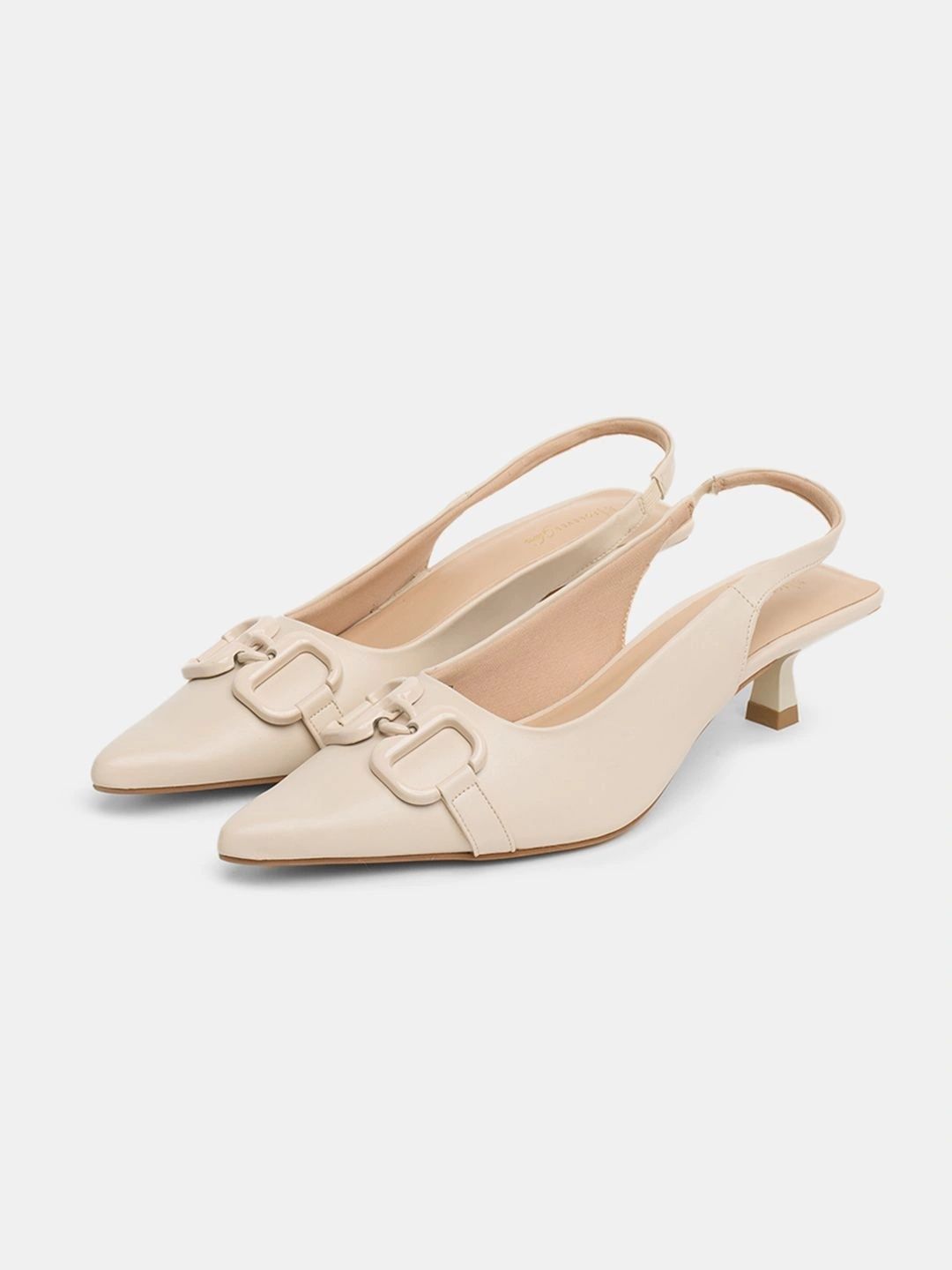 Forever Glam by Pantaloons PU Kitten Pumps with Buckles-image-44
